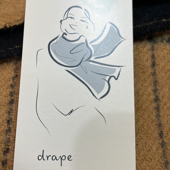 Shawl Wrap Drape NWT Orange Ebony Color with Fringe - Picture 9 of 10